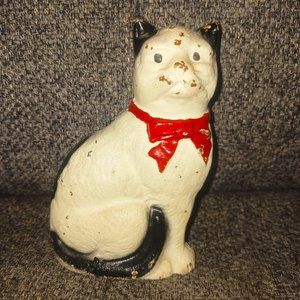 Vintage Cast Iron Cat Bank